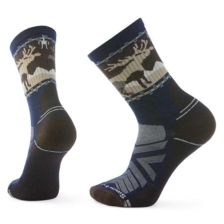 Hike Light Cushion Mountain Moose Crew Socks SW002686