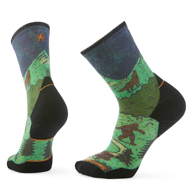 Trail Run Targeted Cushion Neature Print Crew Socks SW002693